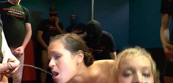  Piss drenched group sluts